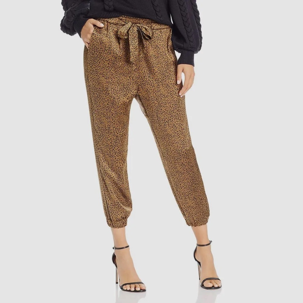Joie sequoya satin animal print joggers in small